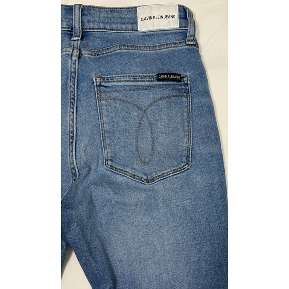 Calvin Klein Jeans Womens 28 x 28 Blue Slim Fit Med Rise Skinny CKJ 010 - Picture 9 of 10